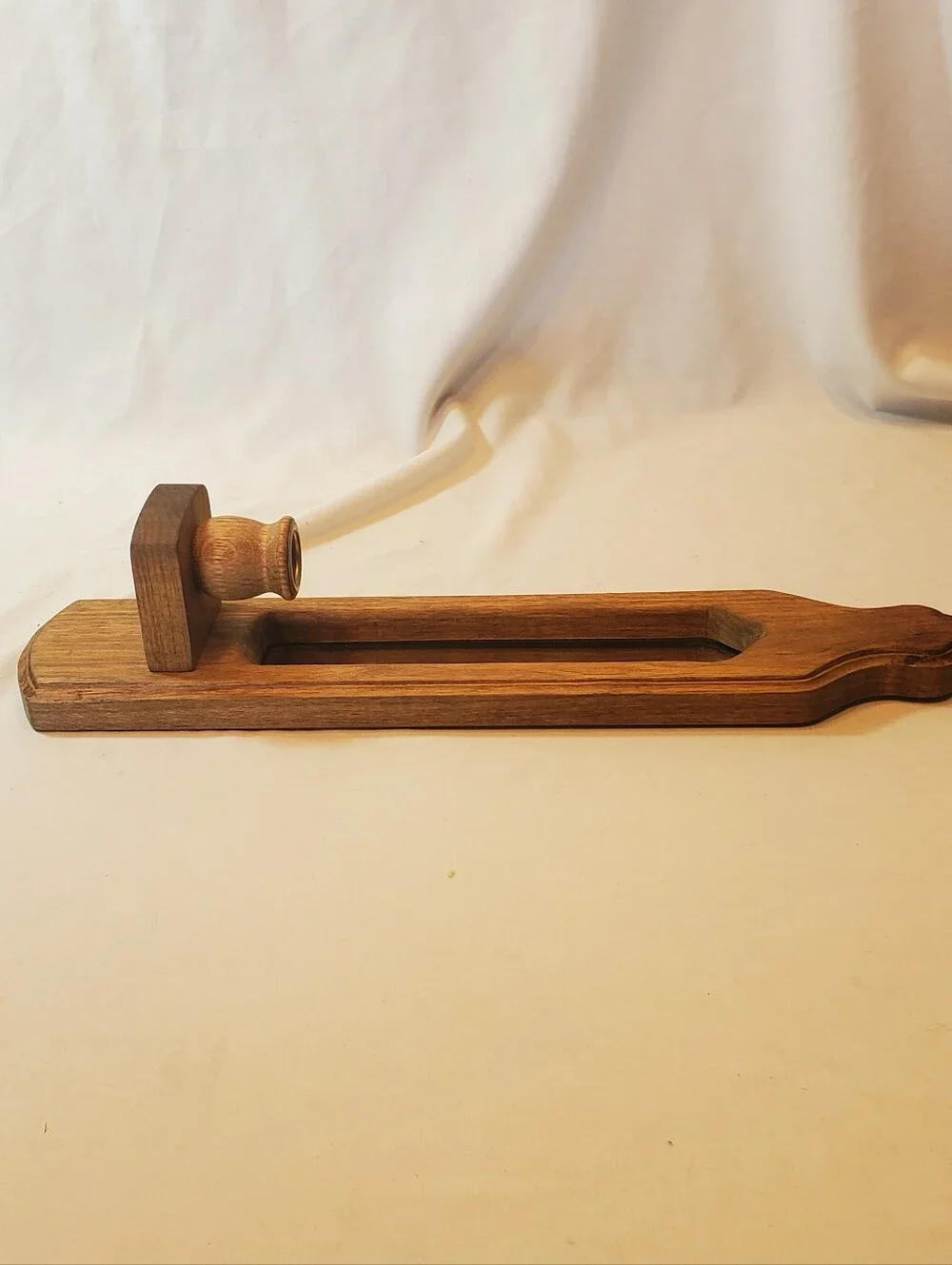Home Interiors Homco Vtg Wood Wall Mirror Sconce Candle Holder in Natural Brown